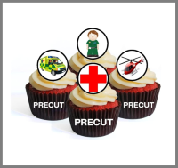 Ambulance Cupcake Toppers