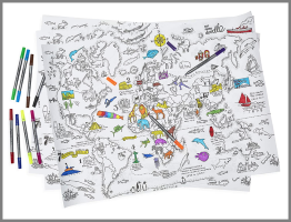 Eat, Sleep, Doodle World Map